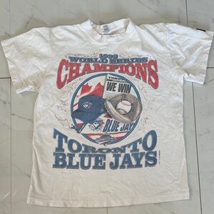 Starter MLB VintageToronto Blue Jays World Series Champs T-Shirt 1993 Small